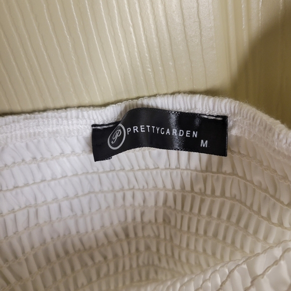 White Puff Sleeve Maxi Dress - Picture 2 of 8